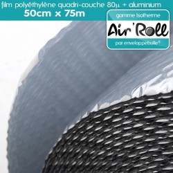 Rouleau de film bulle d'air ISOTHERME 50cm x 75m