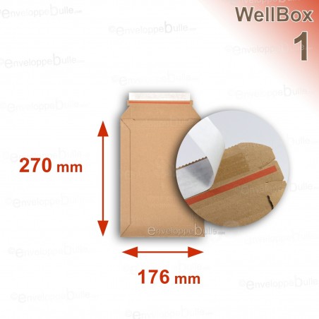 Enveloppe carton WellBox 1 format 176x270 mm 
