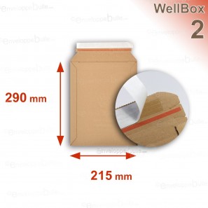 Enveloppe carton WellBox 2 format 215x290 mm 