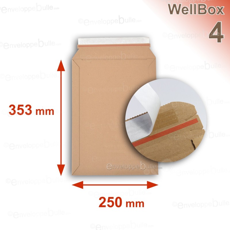 Enveloppe carton WellBox 4 format 250x353 mm 