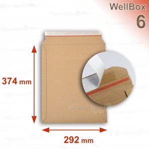 Enveloppe carton WellBox 6 format 262x374 mm 