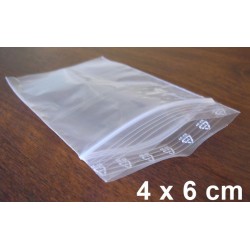 Sachets plastiques ZIP 40x60 mm