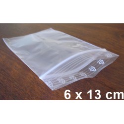 Sachets plastiques ZIP 60x130 mm