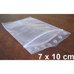 Sachets plastiques ZIP 70x100 mm