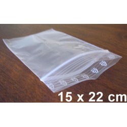 Sachets plastiques ZIP 150x220 mm