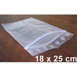 Sachets plastiques ZIP 180x250 mm