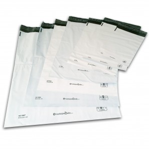 Enveloppes plastiques blanches opaques 175x255 mm