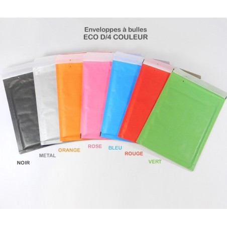 Enveloppes à bulles ECO D/4 COULEUR format 180x260 mm