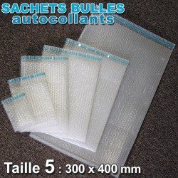 Sachets bulles d'air 300x400 mm avec rabat  adhésif