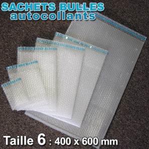 Sachets bulles d'air 400x600 mm avec rabat  adhésif