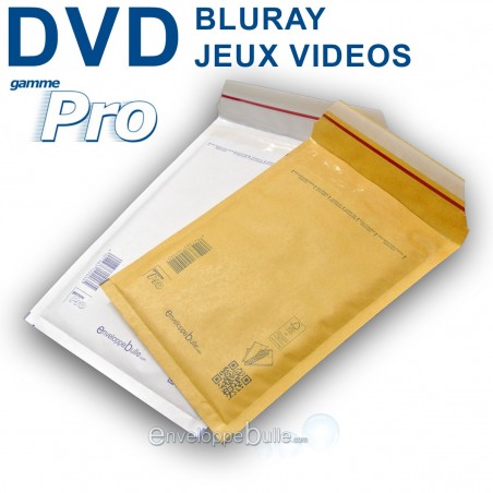 Enveloppes à bulles PRO format spécial DVD / BLURAY / JEUX VIDEOS