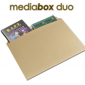 Enveloppe carton MEDIA-BOX DUO pour 2 DVD / BLURAY