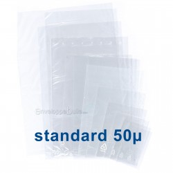 Sachets plastiques SANS fermeture 60x90mm épaisseur standard 50µ