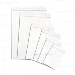 Sachets plastiques à fermeture ZIP 70x100mm  avec trou de suspension