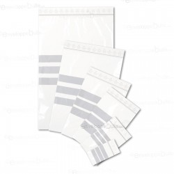 Sachets plastiques à fermeture ZIP 100x150mm  + 3 bandes blanches