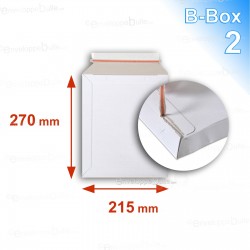 Enveloppe carton B-Box 2 BLANC format 215x270 mm 