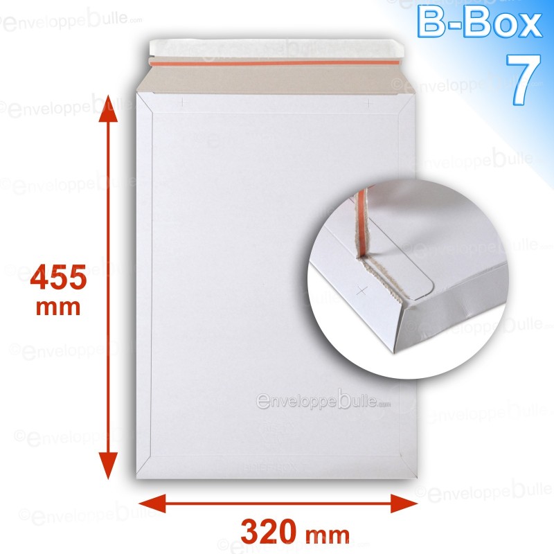 Enveloppe carton B-Box 7 BLANC format 320x455 mm 