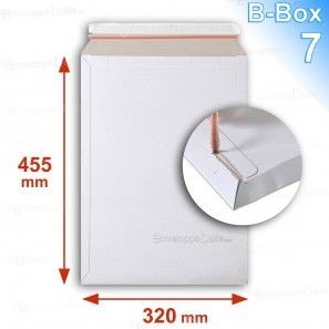 Enveloppe carton B-Box 7 BLANC format 320x455 mm 