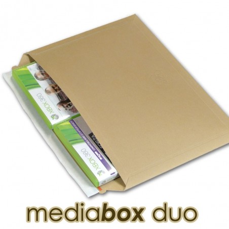 Enveloppe carton MEDIA-BOX DUO pour 2 DVD / BLURAY