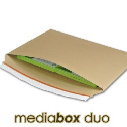 Enveloppe carton MEDIA-BOX DUO pour 2 DVD / BLURAY