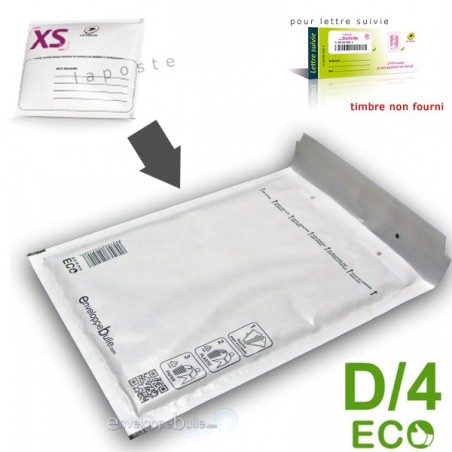 Enveloppes à bulles ECO D/4 format 180x260 mm lettre suivie la poste