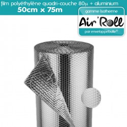 Rouleau de film bulle d'air ISOTHERME 50cm x 75m