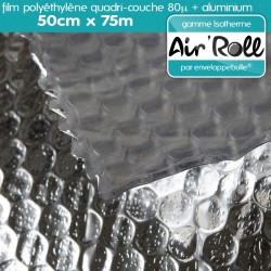 Rouleau de film bulle d'air ISOTHERME 50cm x 75m