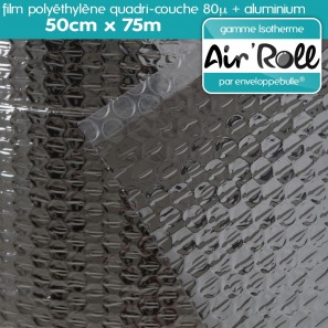 Rouleau de film bulle d'air ISOTHERME 50cm x 75m