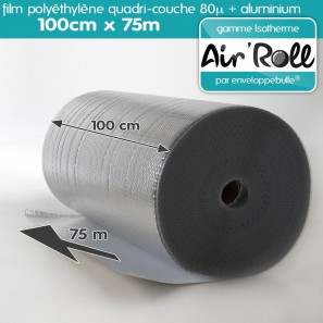 Rouleau de film bulle d'air ISOTHERME 100cm x 75m