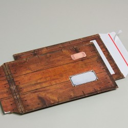 Enveloppe carton B-Box 4 imprimée BOIS format 250x353 mm 