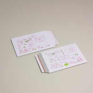 Enveloppe carton B-Box 4 imprimée PÂQUES format 250x353 mm 