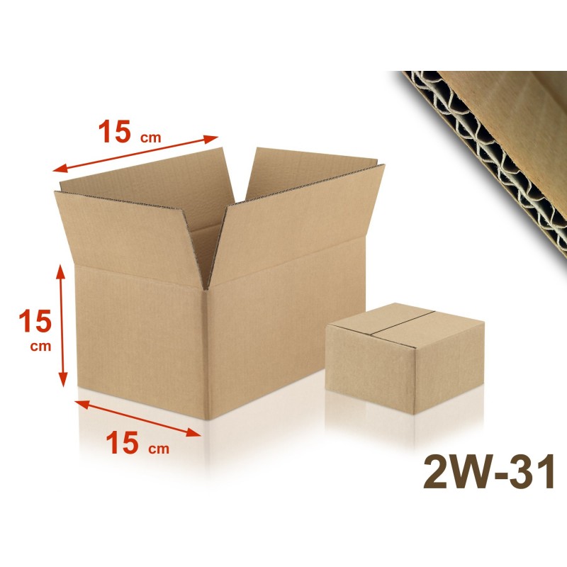 Carton double cannelure 2W-31 format 150 x 150 x 150 mm