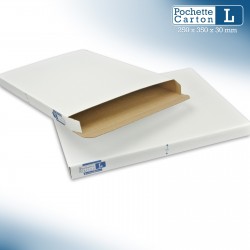 Boîte Pochette Carton L - hauteur 3cm - format 254x356 mm