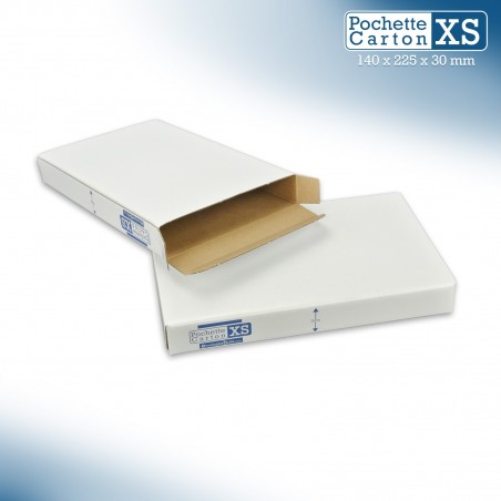 Boîte Pochette Carton XS - hauteur 3cm - format 140x225 mm