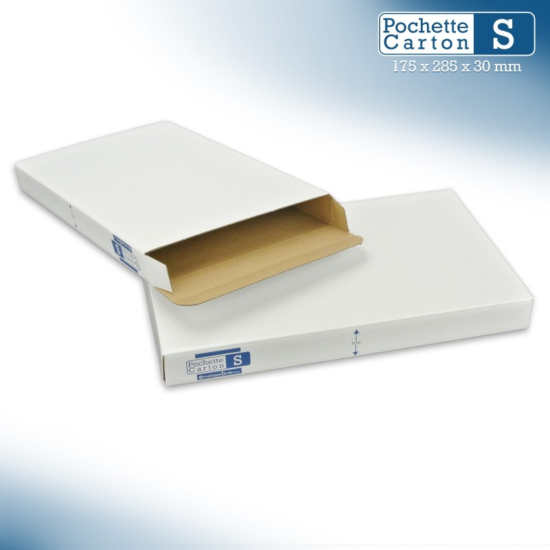Boîte Pochette Carton S - hauteur 3cm - format 175x285 mm