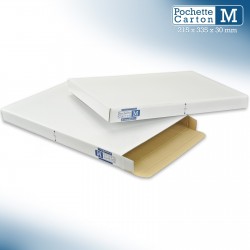 Boîte Pochette Carton M - hauteur 3cm - format 215x335 mm