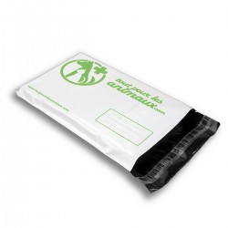 Enveloppes plastiques blanches opaques personnalisées 1 à 3 couleurs