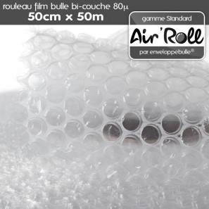 Rouleau de film bulle d'air 50cm x 50m