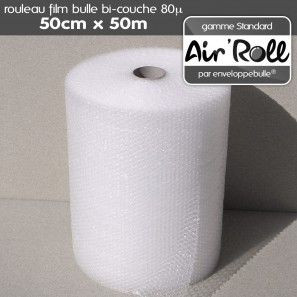 Rouleau de film bulle d'air 50cm x 50m