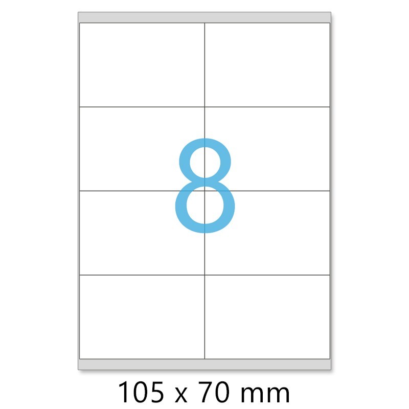 Étiquette en planche A4 Kraft Coins Droits 