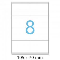 Étiquette d'Adresse Autocollante Personnalisé Format 105 x 74mm - 8  etiquettes