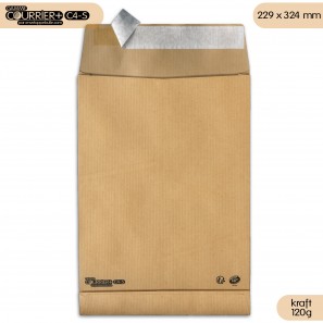 Enveloppes kraft 120g à soufflets C4 - Courrier+ C4-S