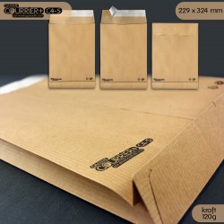 Enveloppes kraft 120g à soufflets C4 - Courrier+ C4-S