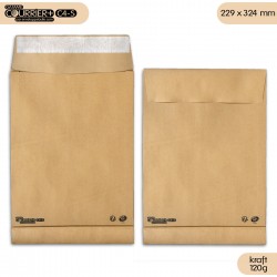 Enveloppes kraft 120g à soufflets C4 - Courrier+ C4-S