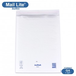 Enveloppes à bulles MAIL LITE blanches G/4 format 240x330 mm [type G/7]