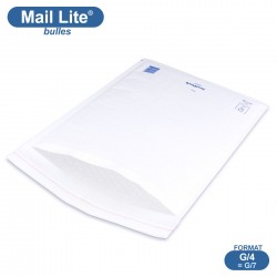 Enveloppes à bulles MAIL LITE blanches G/4 format 240x330 mm [type G/7]