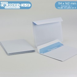 Enveloppes blanches A6 gamme Courrier+ C6-SF