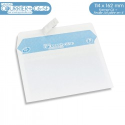 Enveloppes blanches A6 gamme Courrier+ C6-SF