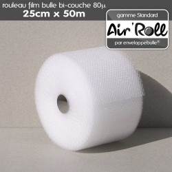 Rouleau de film bulle d'air 25cm x 50m