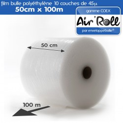 Rouleau de film bulle d'air COEX 50cm x 100m